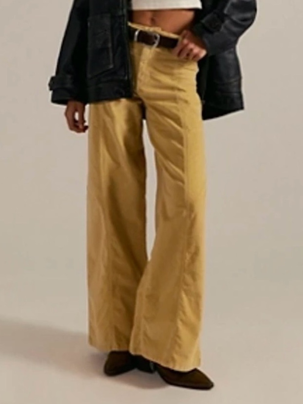 NEW Size 30 Free People We The Free Libre Cord Wide-Leg Jeans in Fall Leaf